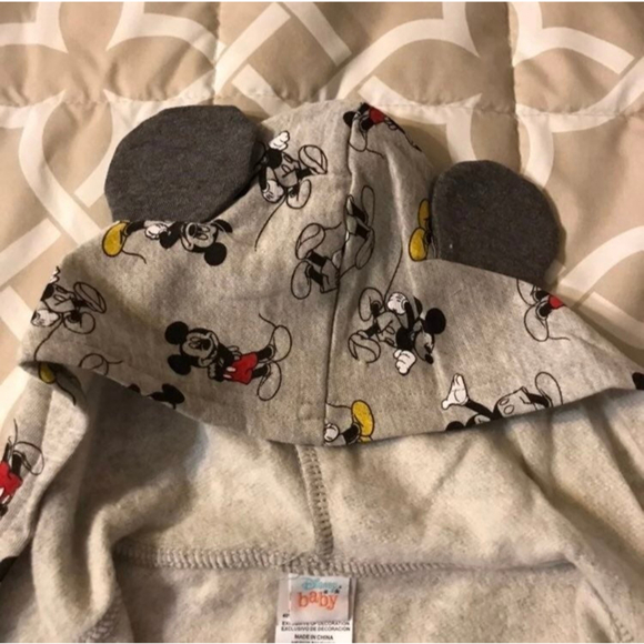 Baby Disney Mickey Mouse Zip Up Onsie Size 24 Months - Picture 5 of 8